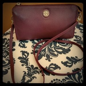 Tory Burch Wallet Crossbody Bag, Wine/Burgundy